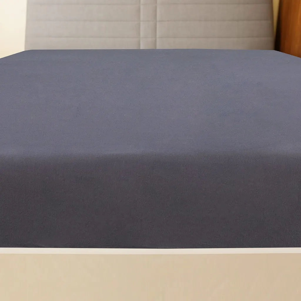 Lenzuolo con Angoli Jersey Antracite 100x200 cm Cotone CFW8791752