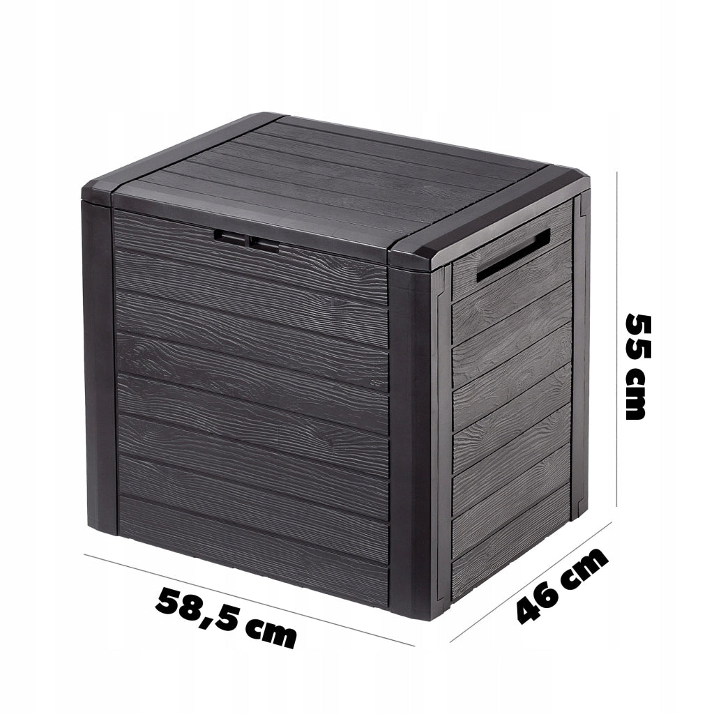 KADAX Box da giardino/balcone da 140 litri, contenitore per giardino, balcone e terrazzo.