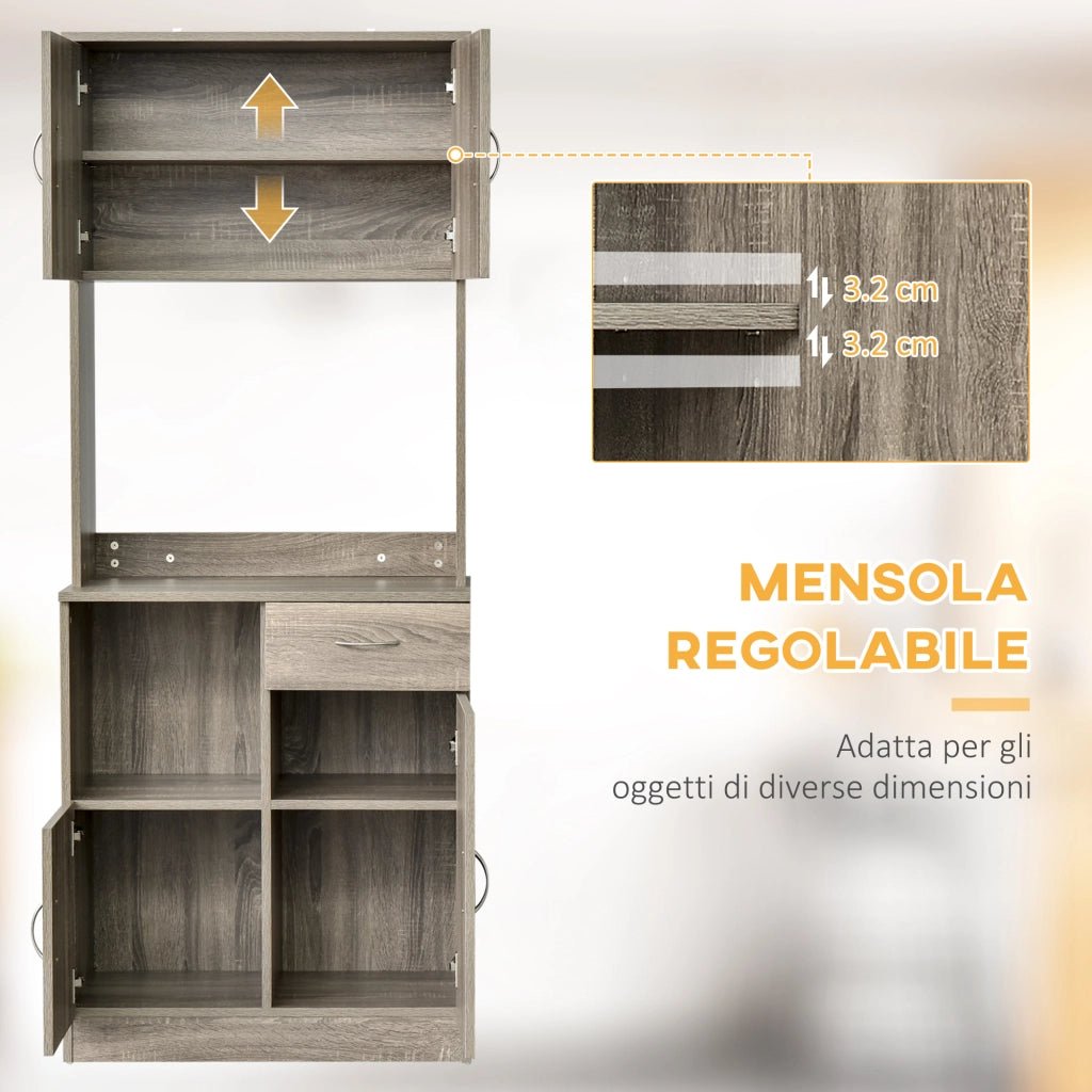 Credenza ¨C Minimal ¨C Grigio, Legno, 71x41x178cm
