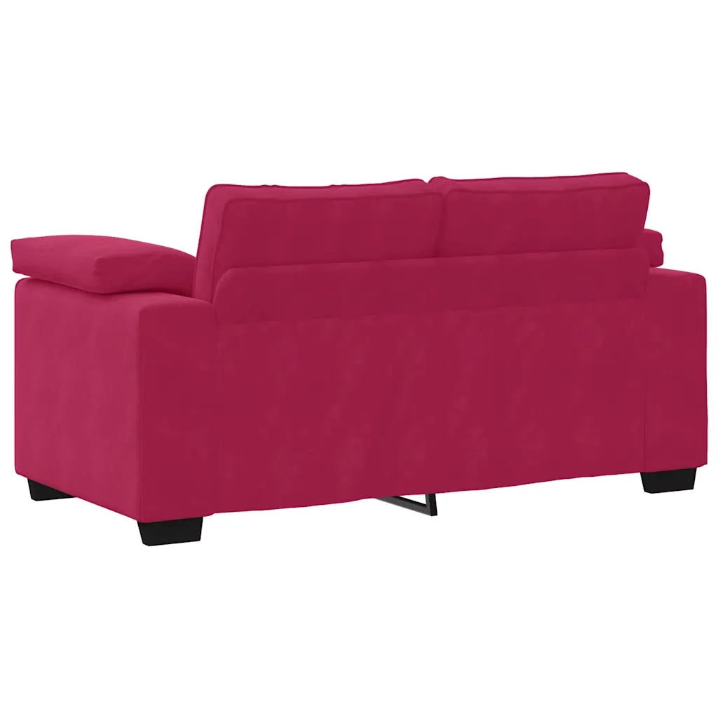 vidaXL Divano Divanetto Rosso Vino 120 cm in Velluto