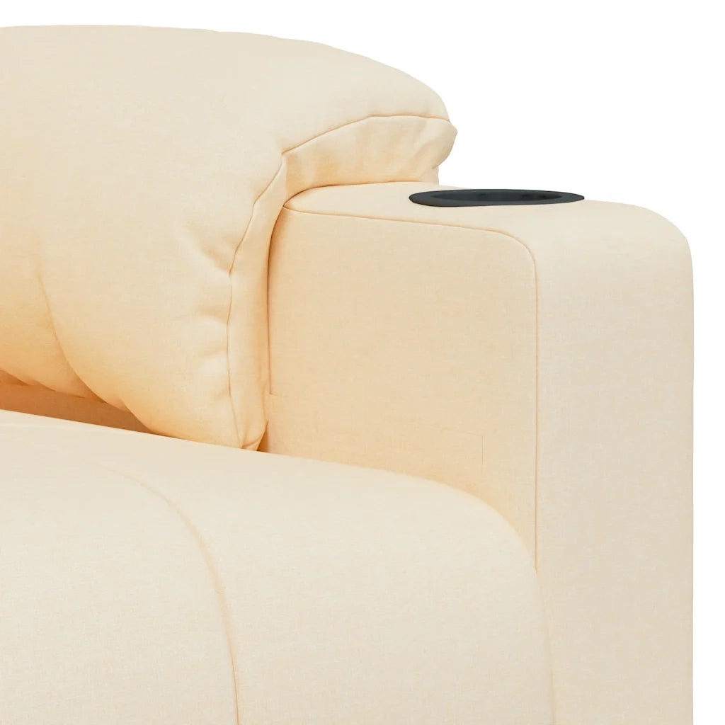 Poltrona Massaggiante Crema in Tessuto 348091