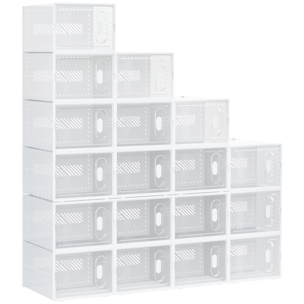 Cassettiera modulare 18 cubi ¨C Minimal ¨C Bianco e trasparente