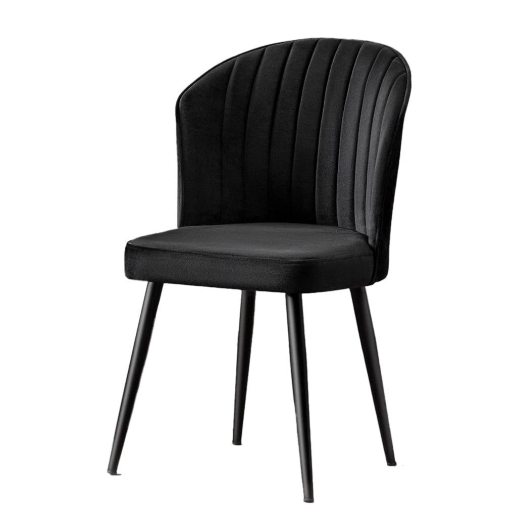 Set di 4 sedie in legno "Rubi" - 52 x 42 x 85 cm - Nero