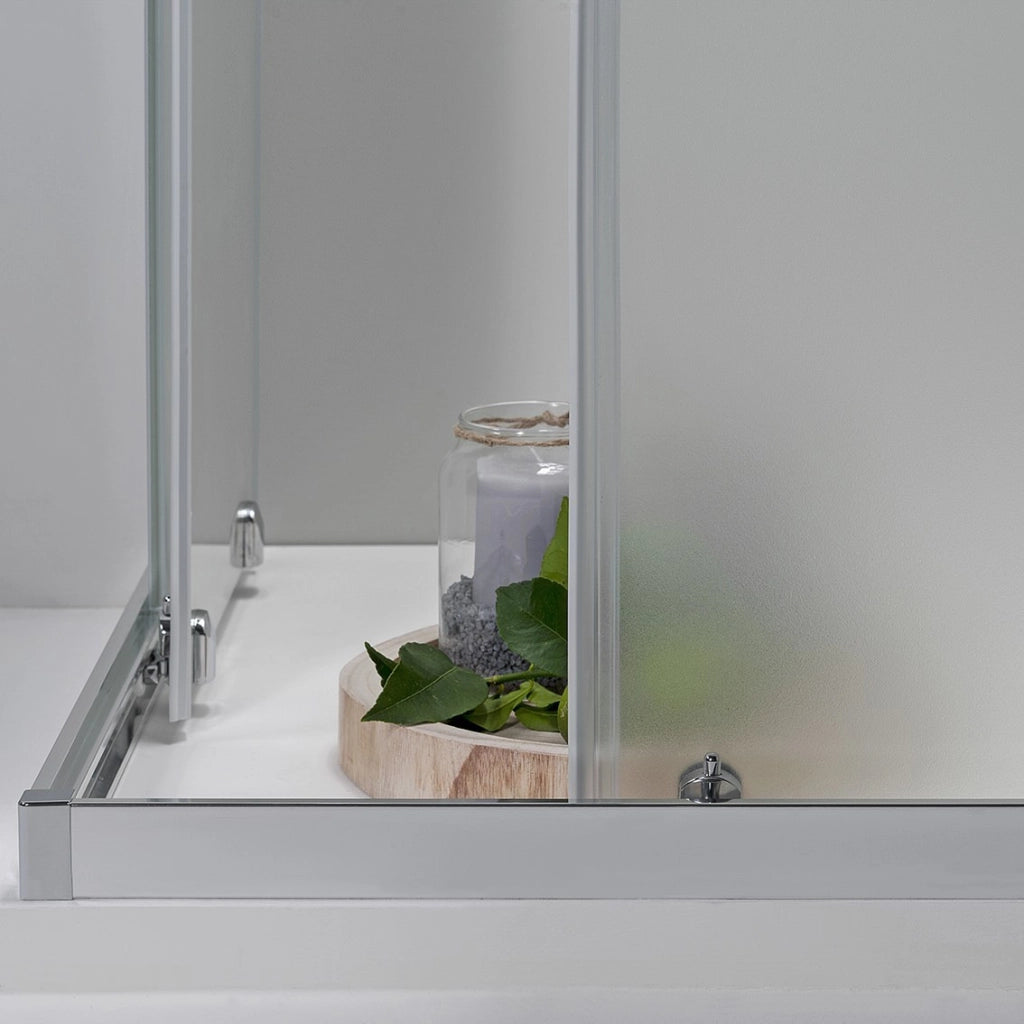 Box Doccia Elite Tre Lati 80x100x80 Cm Scorrevole Opaco