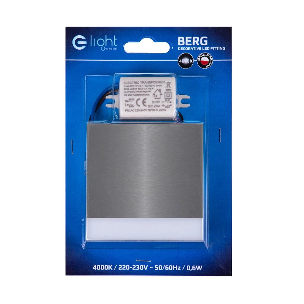 Lampada scala BERG Eko-Light 0,6W LED 4000K argento