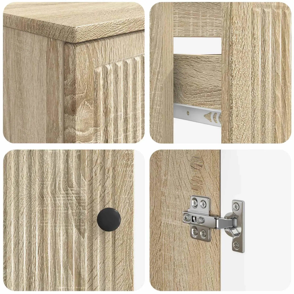 Set di armadietti da bagno in 3 pezzi EDE Rovere Sonoma 3417740