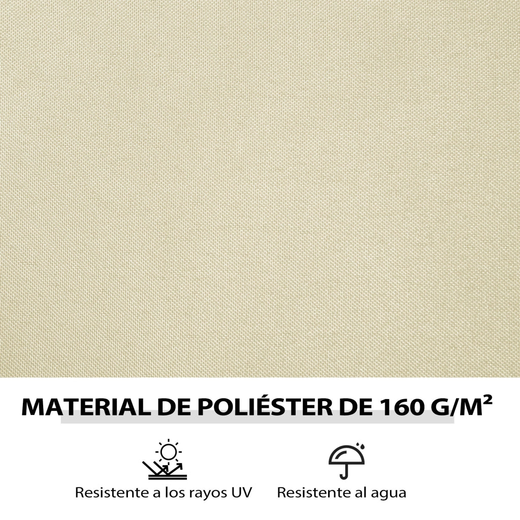 Pergola 3x3 m con Finestre e Tende Regolabili ¨C Minimal ¨C Beige