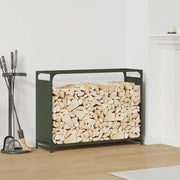 Rastrelliera per Legna da Ardere Verde Oliva 90x28x65 cm 864206