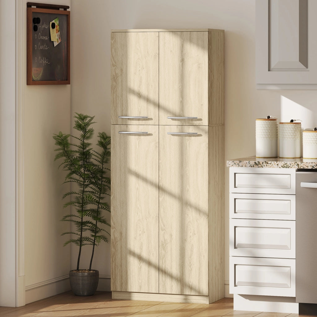 Armadio con Cassetti e Ripiani Regolabili ¨C Minimal ¨C Legno Rovere 59x31x155 cm
