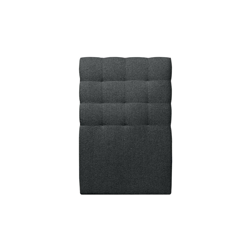 Letto 90x190 cm con testata imbottita - tessuto bouclé