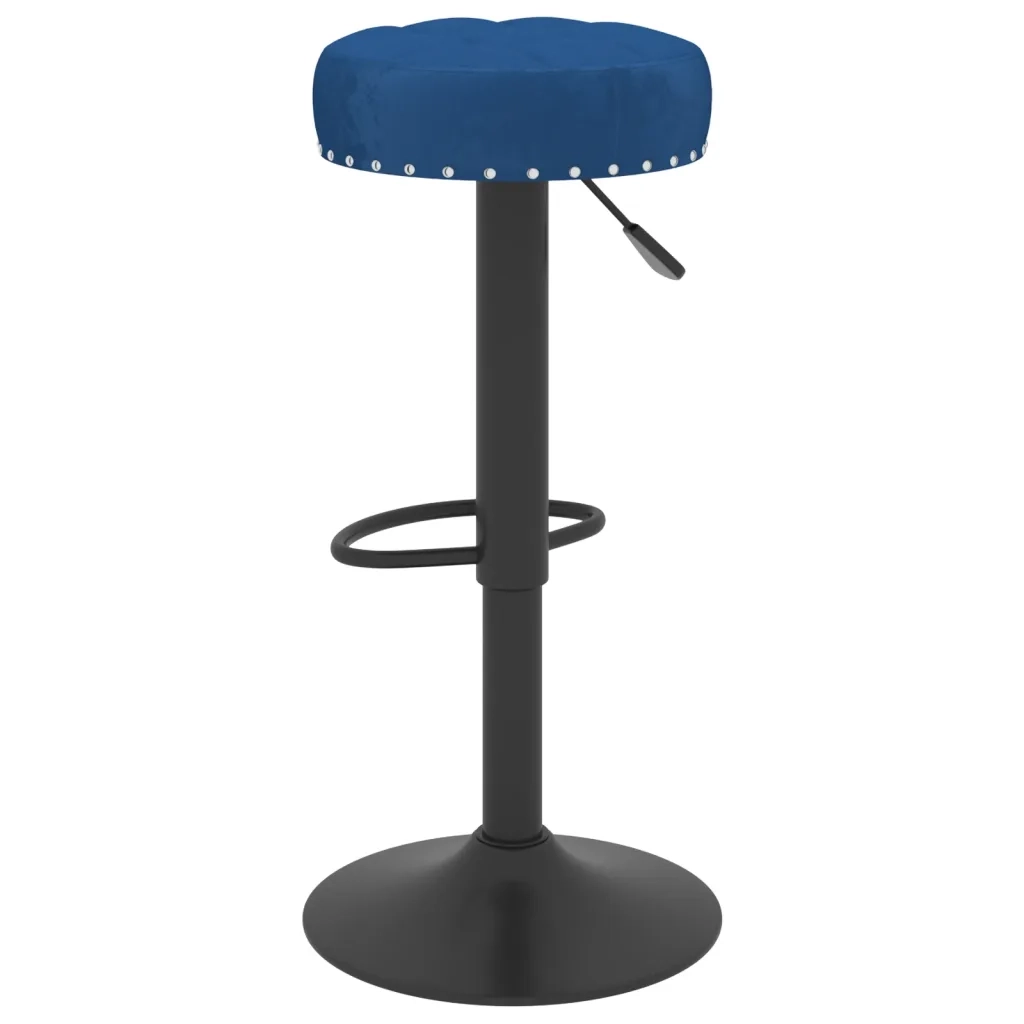 Sgabelli da Bar 2 pz Blu in Velluto 332999