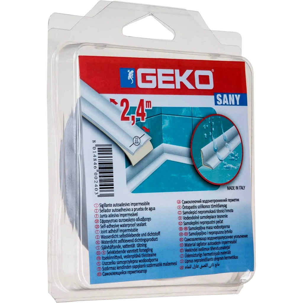 GUARNIZIONE GEKO SANIBORD 22 MM X 2,4 M BIANCO*- 1,0 pz
