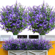Fiori di lavanda artificiali - decorazione per interni ed esterni - 12 pezzi - viola - plastica