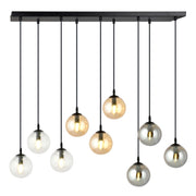 Lampadario Emibig Cosmo 9 luci E14 nero multicolor