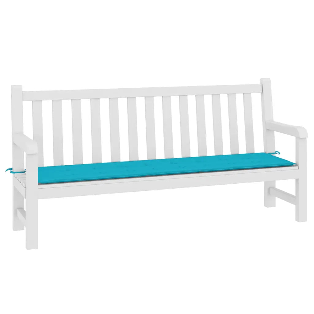 Cuscino per Panca da Giardino Turchese 200x50x4 cm in Tessuto 361207