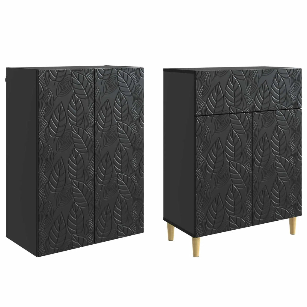 Set di armadi 2 pcs Nero Legno ingegnerizzato 3416746
