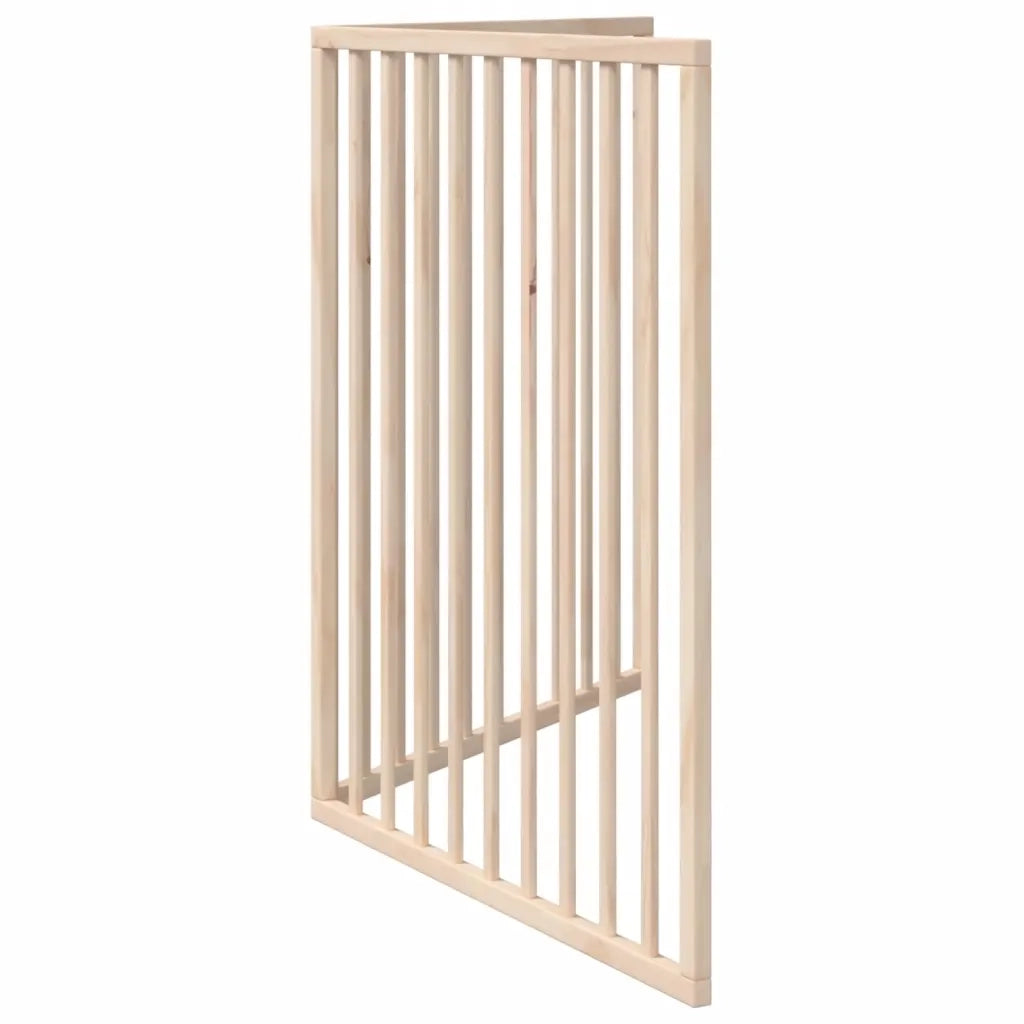 Cancelletto per cani pieghevole 2 pannelli 160 cm in legno di pioppo 352178