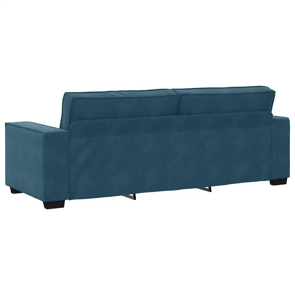 Set di Divani 2 pz con Cuscini Blu in Velluto 3324709