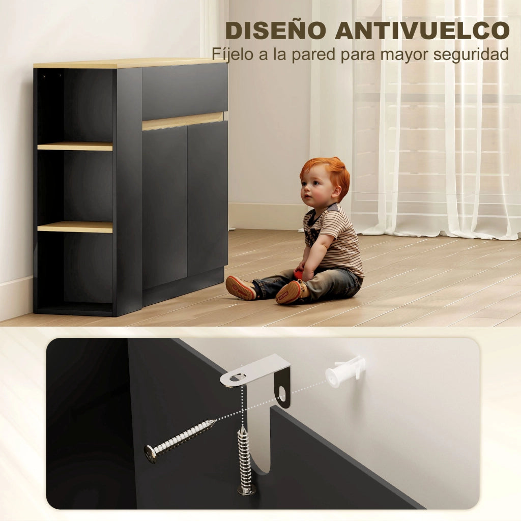 Armadio da Cucina ¨C Minimal ¨C Nero 110x29,5x82 cm