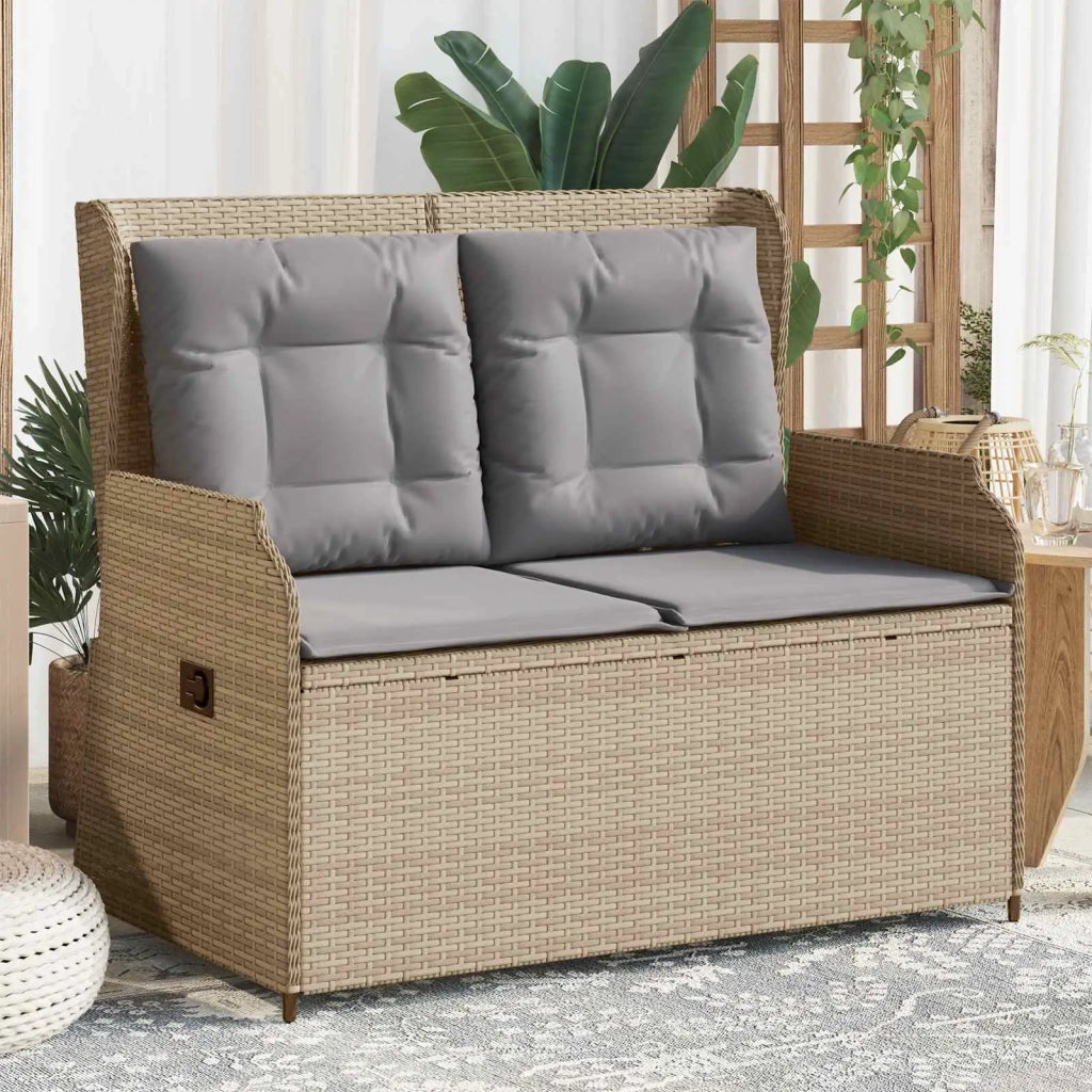 Panchina da Giardino | Panca da Giardino Beige polyrattan