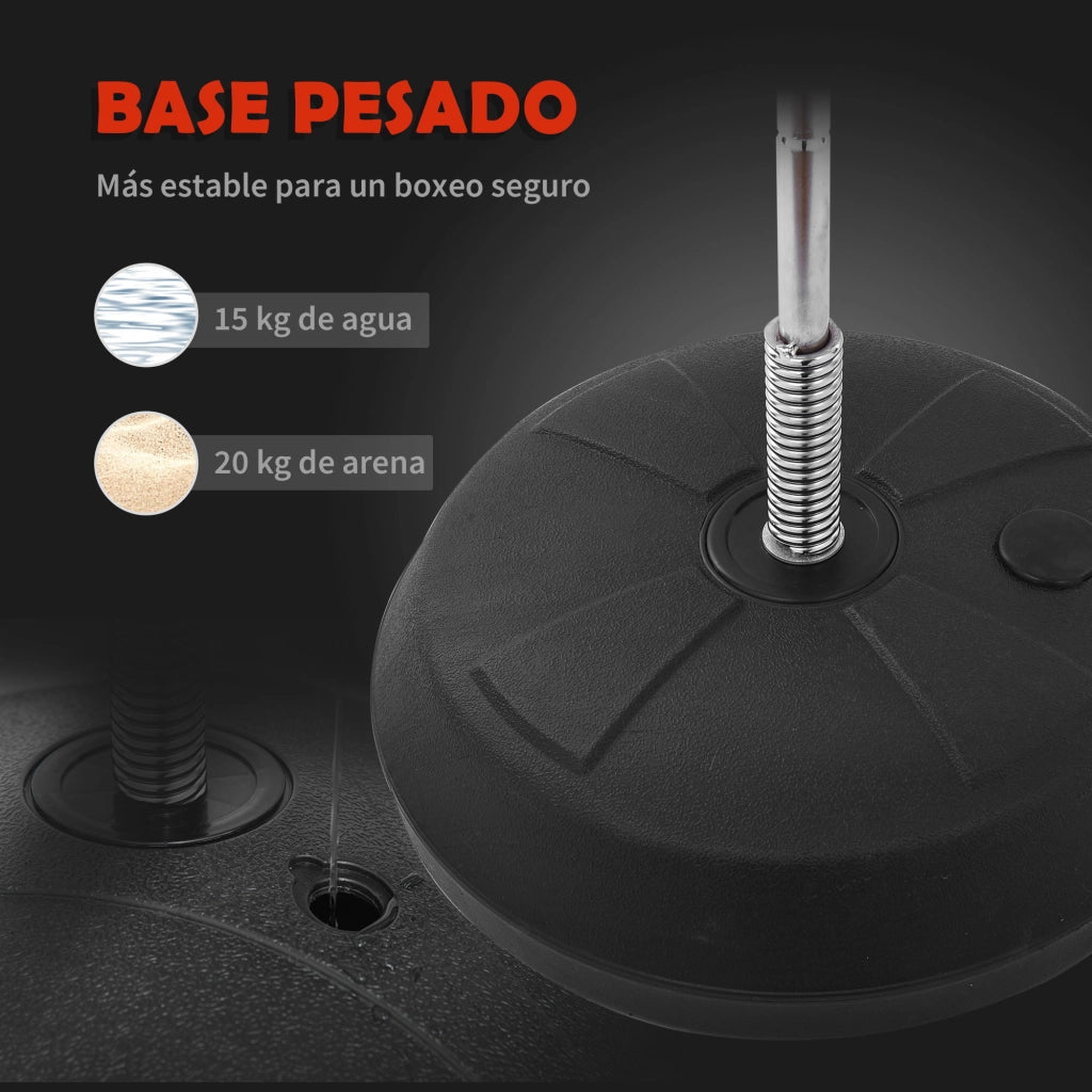Sacco da boxe regolabile in altezza ¨C Minimal ¨C rosso e nero 126-144 cm