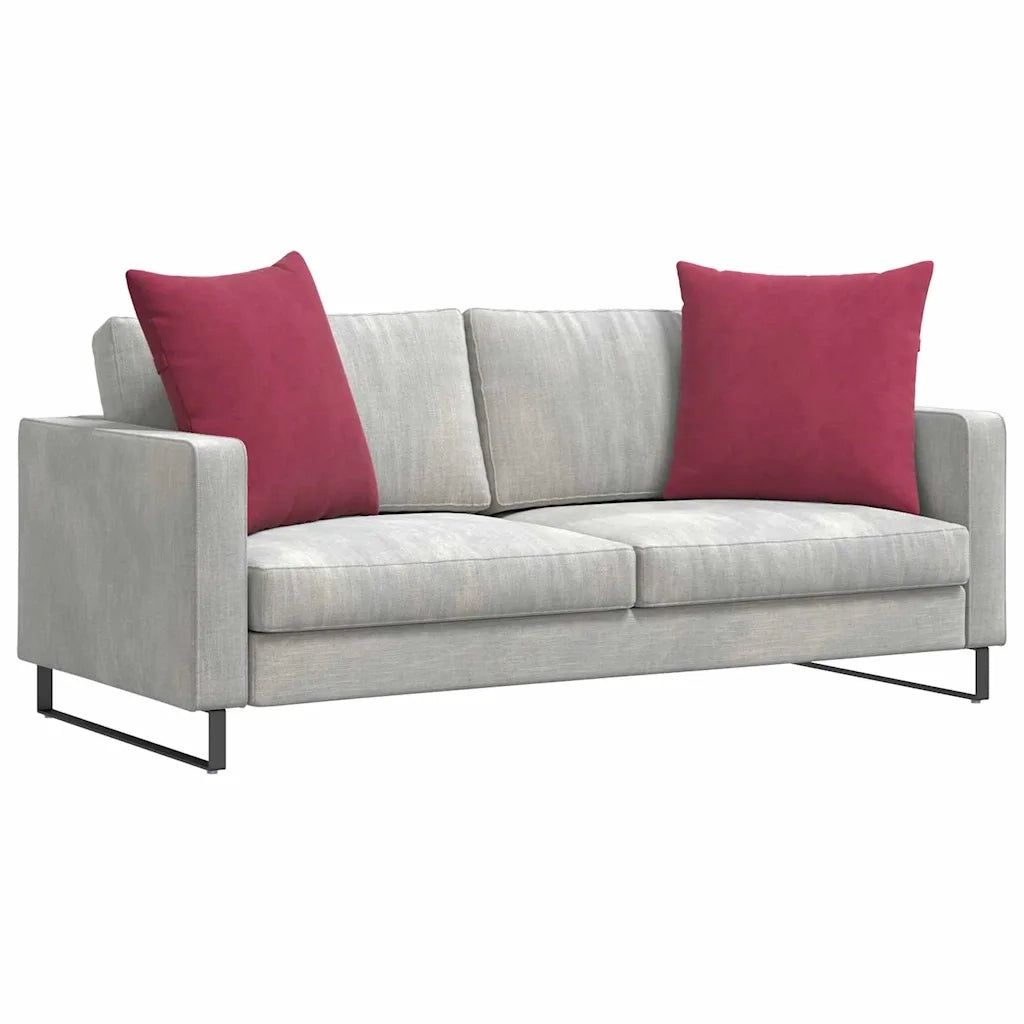 Cuscini da Divano 2 pcs Rosso Vino 60 x 60 cm Tessuto in Cords 42014019