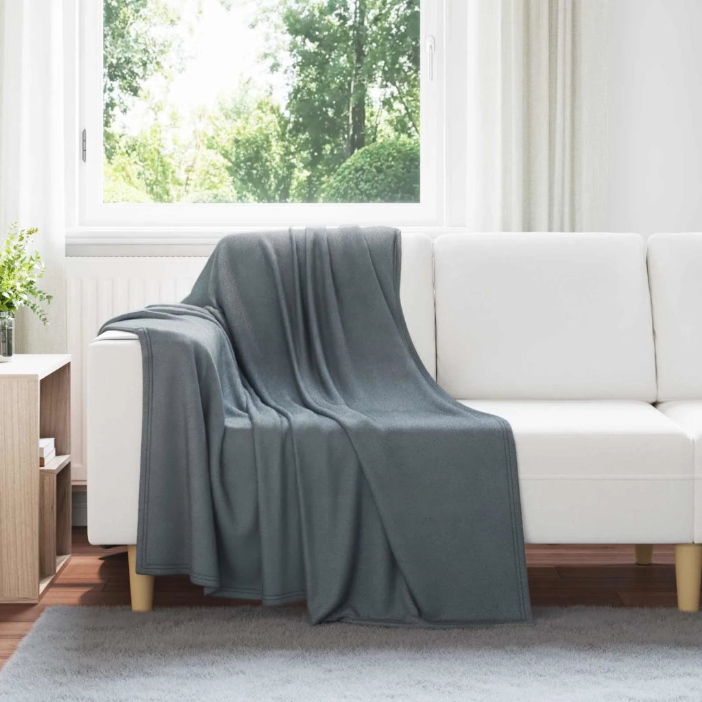 Coperta Grigio scuro 170 x 130 cm Panno