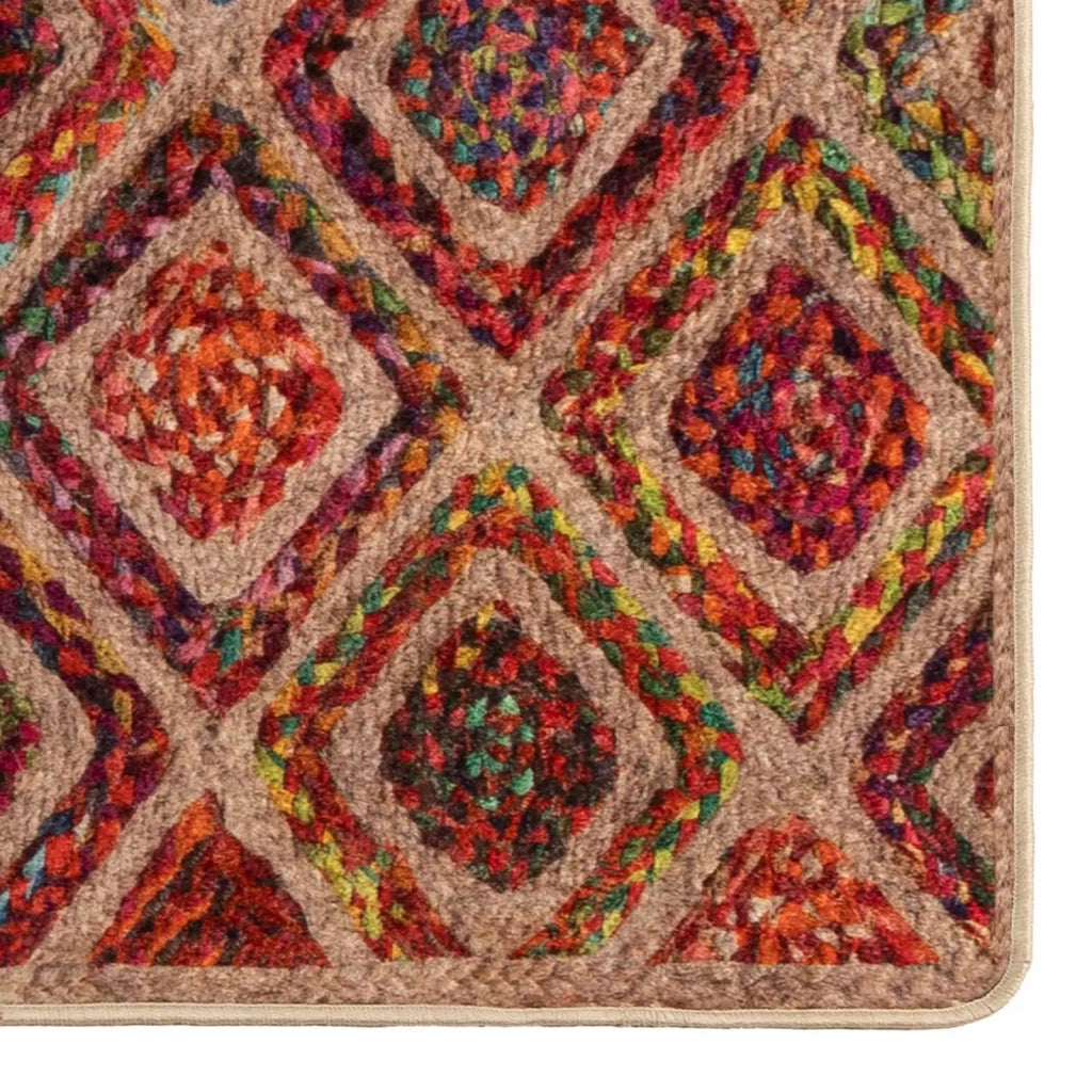 Runner Tappeto MARSA Multicolore 50 x 200 cm Poliestere e PVC 42023258