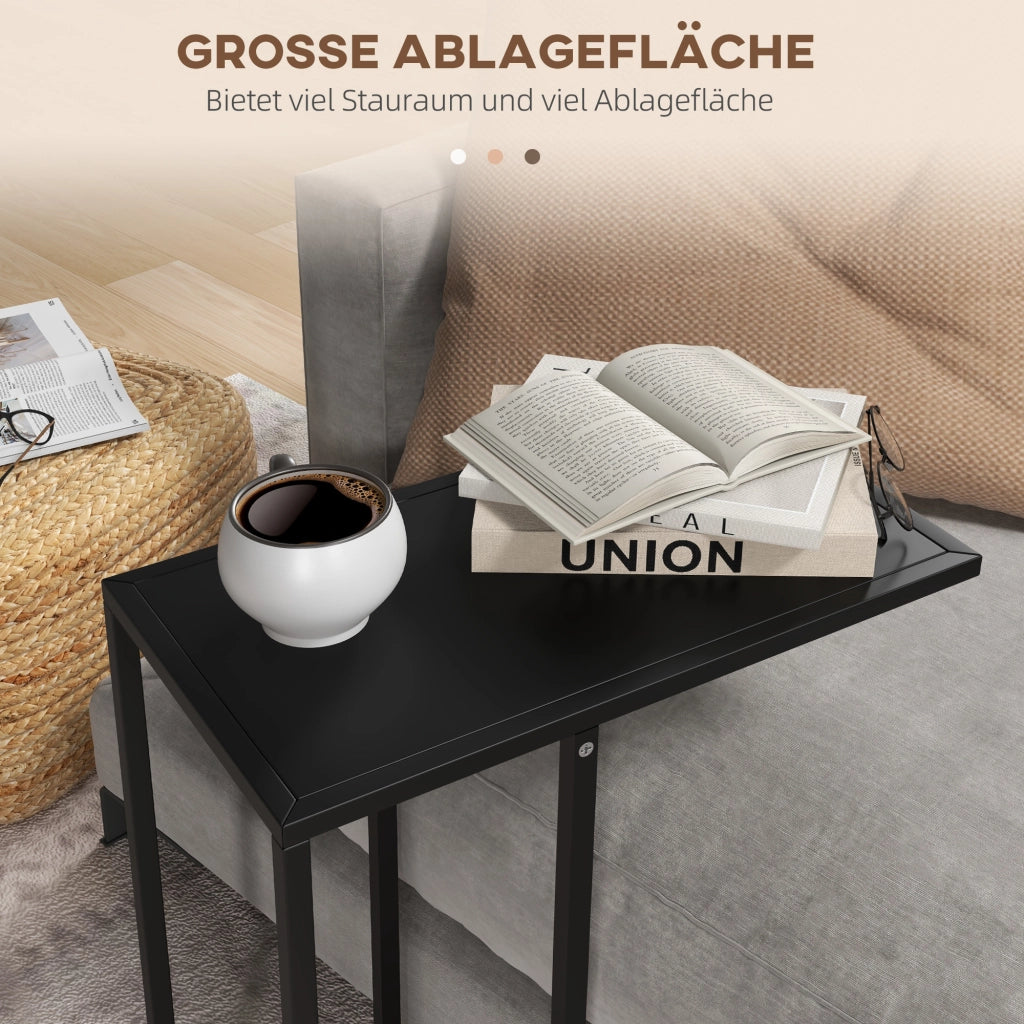TAVOLINO C-Form 46x26x60 cm Acciaio Nero