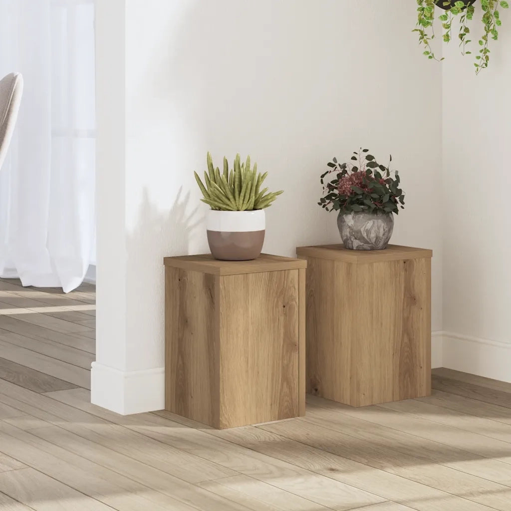 Supporti per Piante 2 pz Rovere 20x20x30 cm in Multistrato 852905