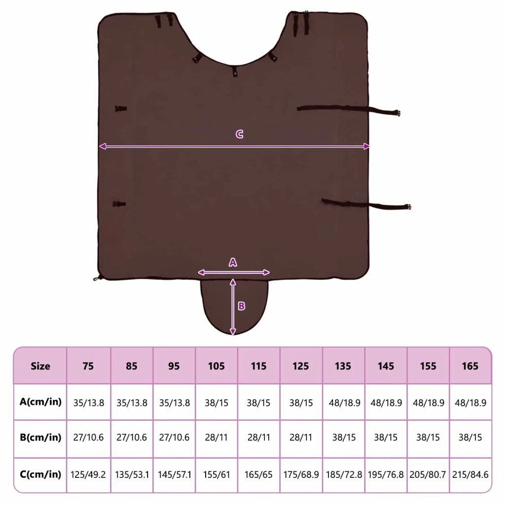 Coperta per Cavalli Marrone Scuro Completo 135 cm Poliestere 42013273