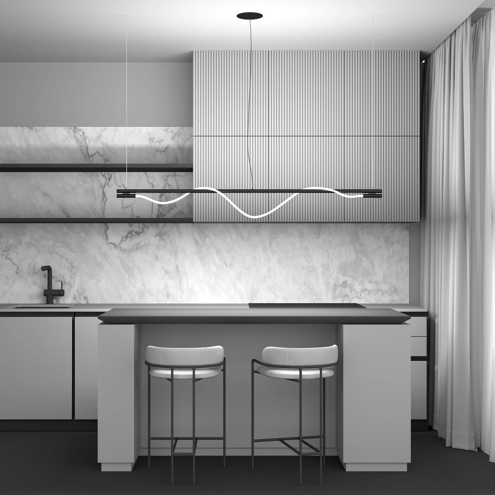Lampada a sospensione LED Maytoni Tau ottone 150cm