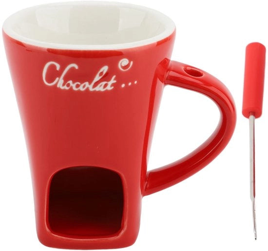Fonduta portatile a cera - Caldaia portatile per cioccolata - Maniglia ergonomico - Riscaldamento della candela per il piede - Scelta elegante - Fonduta di cioccolato