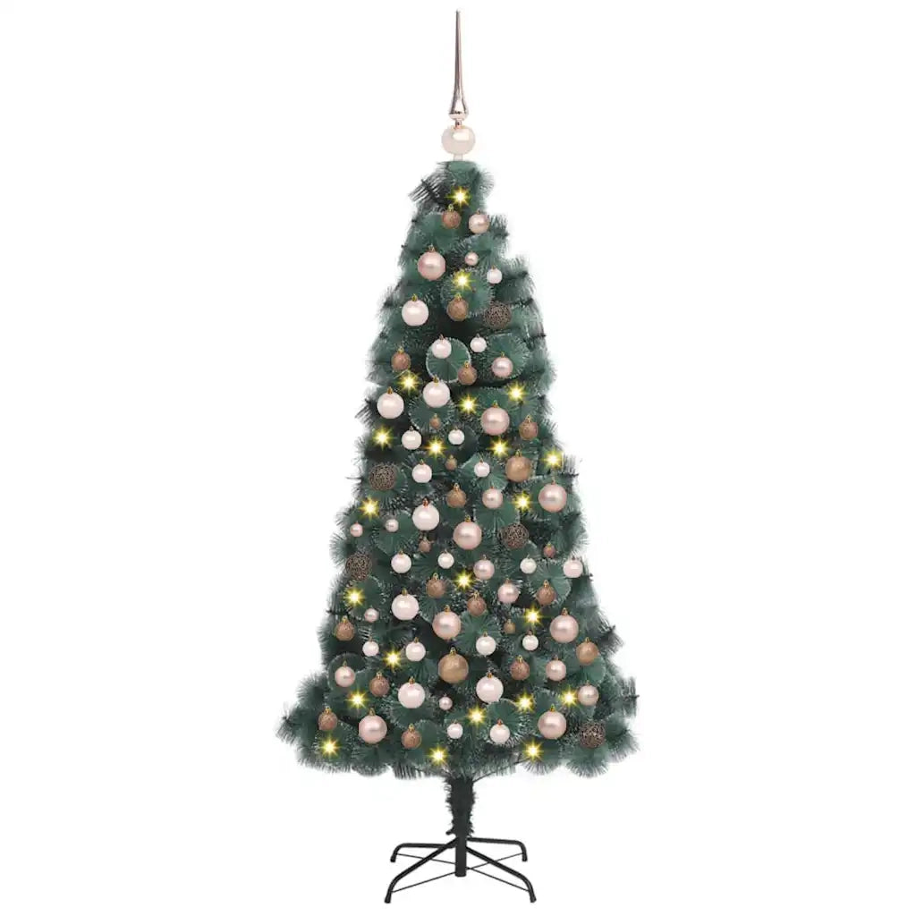 Albero di Natale artificiale preilluminato con set di palline 3396151