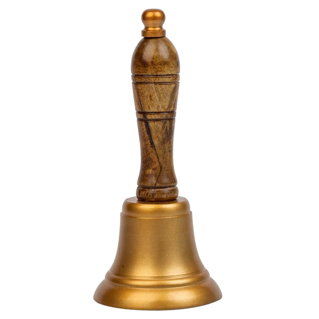 Campana in alluminio e manico in legno marrone d7x21h