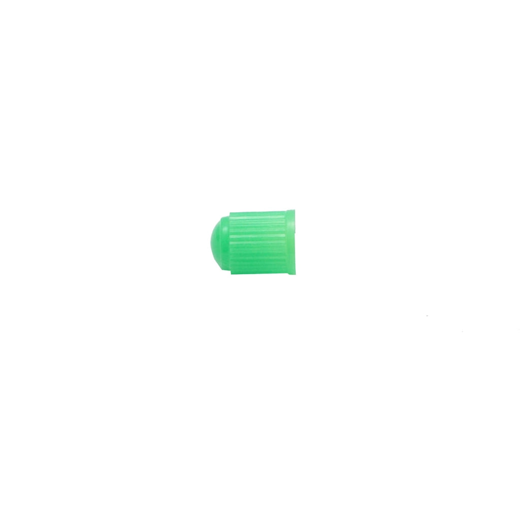 Cappuccio verde in plastica per valvola del pneumatico
