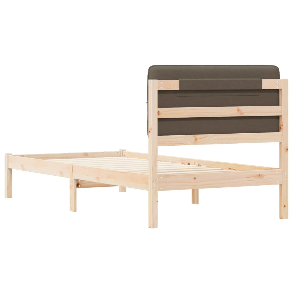 Letto con Testiera Rivestita-Struttura Letto con Testiera Talpa 100 x 200 cm Pino massello 319797