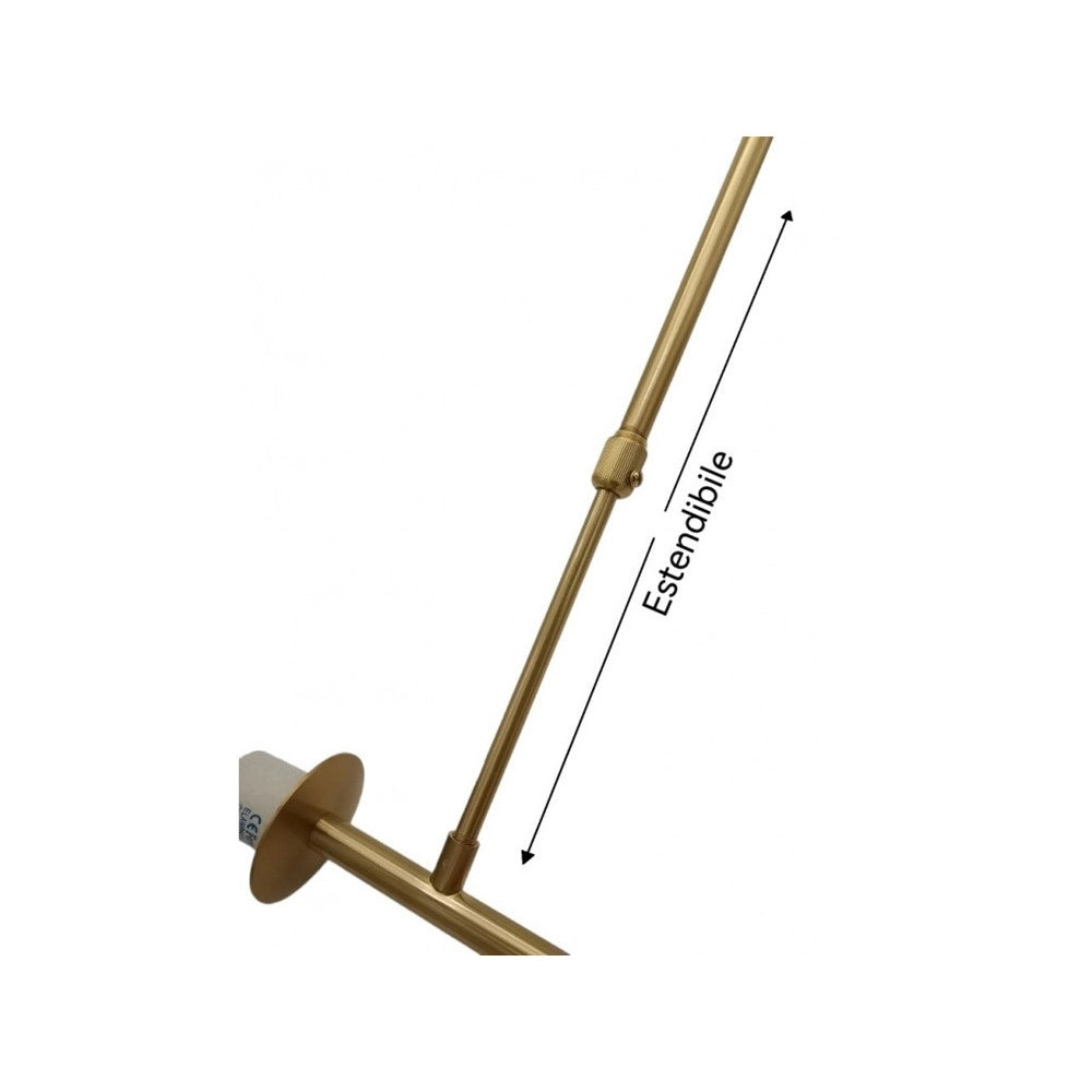 Trade Shop - Lampadario A Sospensione Oro Con 2 Sfere In Vetro Bianco Opaco Attacco G9 E27 33481 -