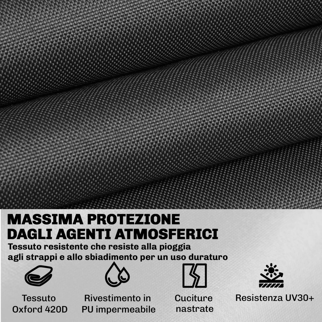 Coperture per Mobili da Giardino 4 Pezzi, Impermeabili, Nero