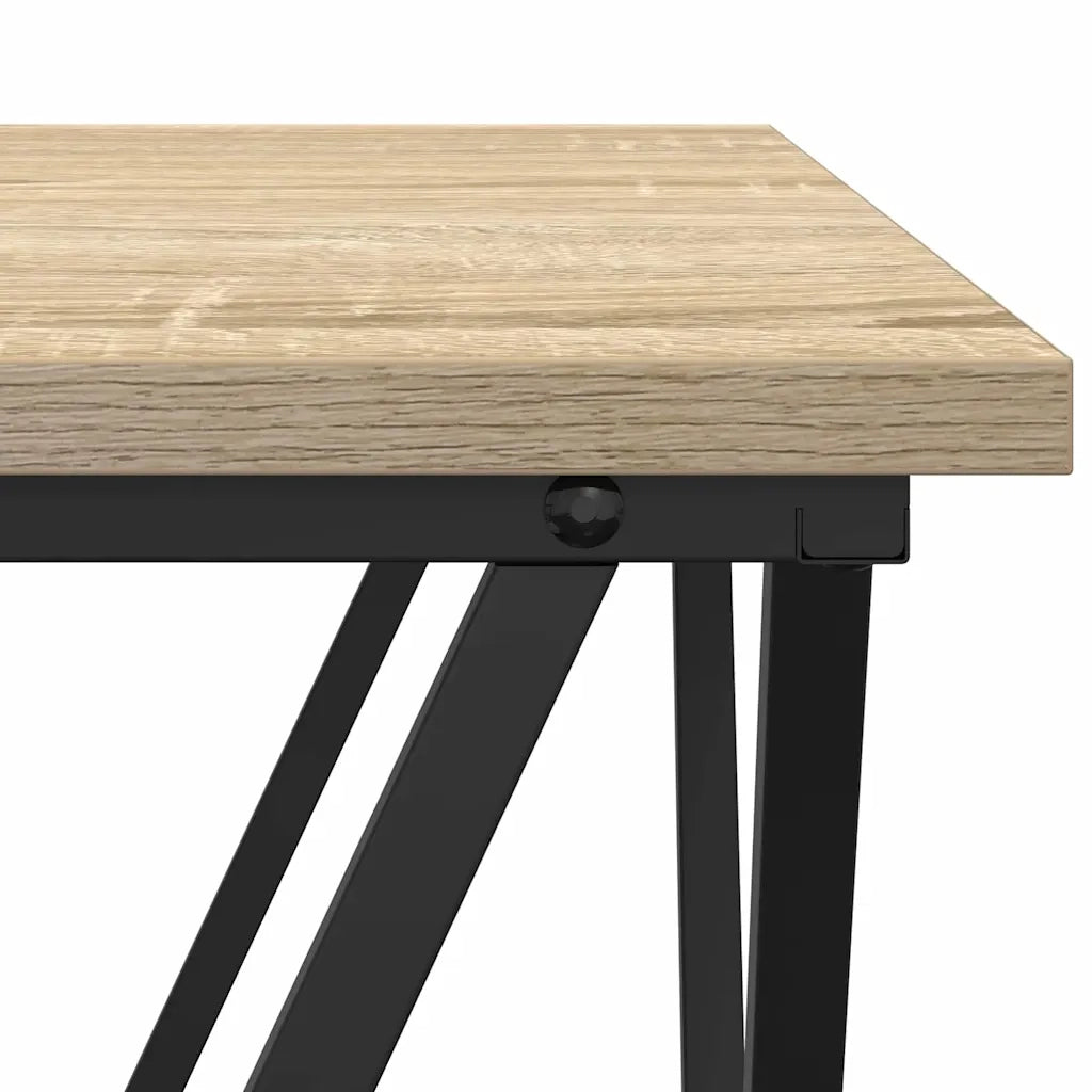 Set tavolini 2 pcs Rovere Sonoma Legno ingegnerizzato e acciaio 868268