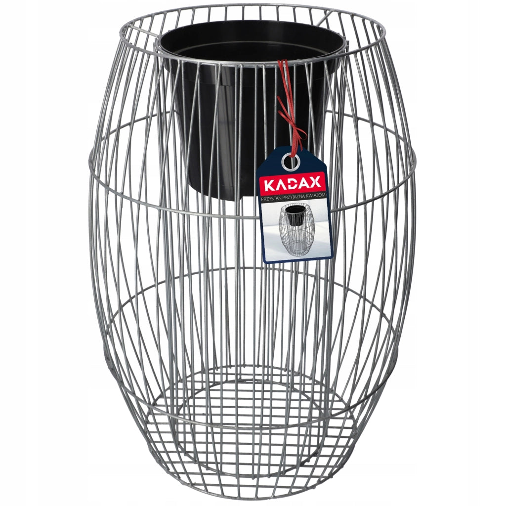 Vaso per gabbioni KADAX, copertura per gabbioni, cestello in acciaio, filo per gabbioni zincato da 87 cm