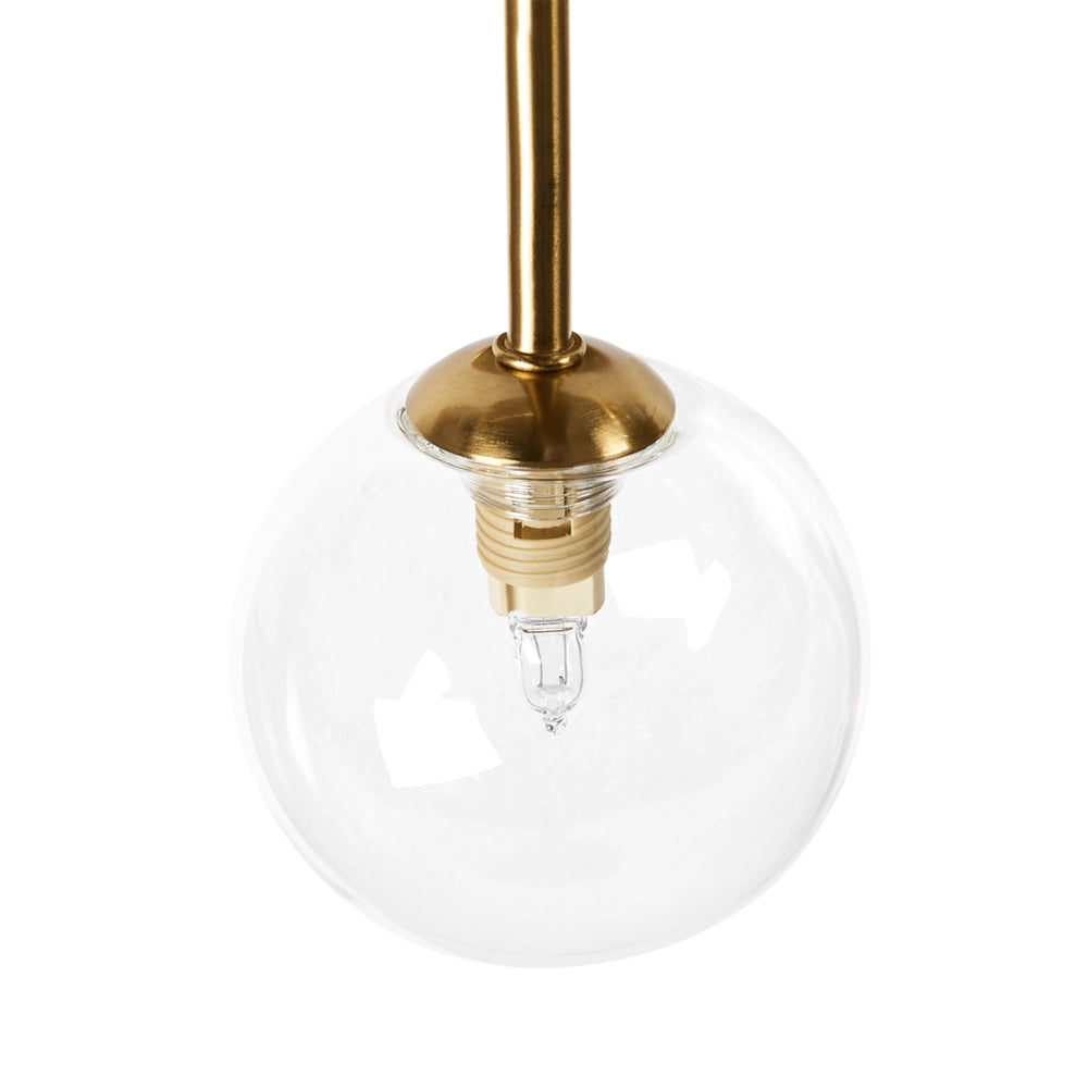 Plafoniera a 3 luci in vetro d'ottone e metallo di ferro Illuminazione del soggiorno dall'aspetto moderno e glamour