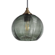 Lampade sospesa in metallo e vetro, 20cm, verde