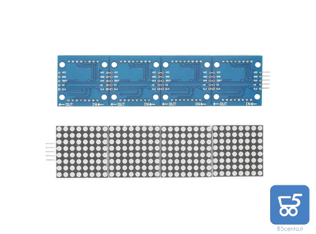 4 in 1 LED DOT Matrix Modulo Display MCU Control kit fai da te con 5 pin Line
