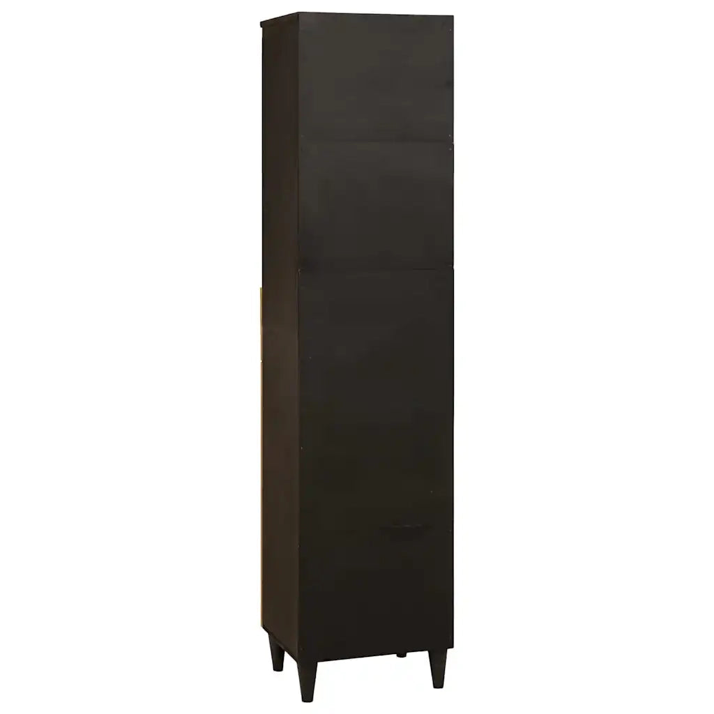 Mobile da Bagno con cassetto Nero e Oro 38 x 33 x 160 cm 4017850