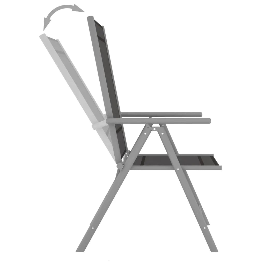 Set da Pranzo da Giardino 10 pz Nero e Argento 3070646