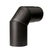 ALA 8018915018883 Aeternum ALA Gomito in Acciaio 90° con Sportello di Ispezione Diametro 14 cm Spessore 2 mm colore Nero Opaco