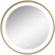 Specchio da Bagno con Luce LED Tattile Regolabile ¨C Xylo ¨C ?60cm Dorato