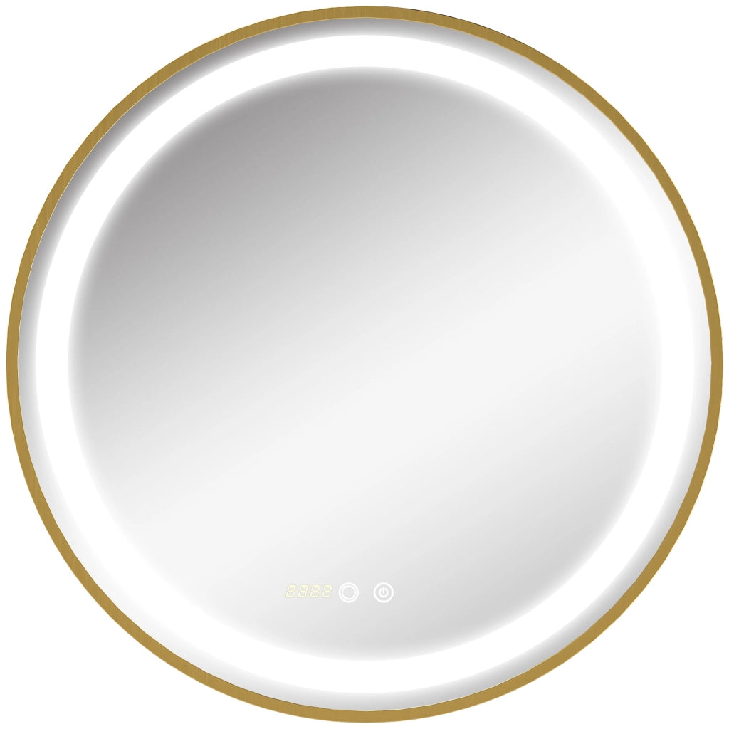 Specchio da Bagno con Luce LED Tattile Regolabile ¨C Xylo ¨C ?60cm Dorato