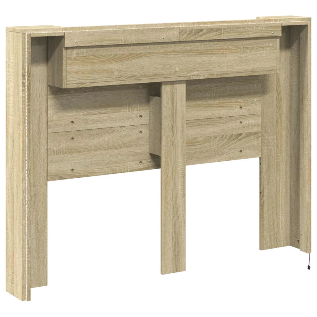 Testata con Mobile e LED Sonoma 140 x 16,5 x 103,5 cm 8006539